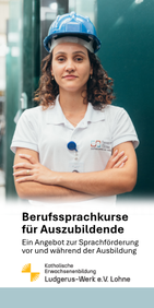 Flyer für den Berufssprachkurs für Auszubildende